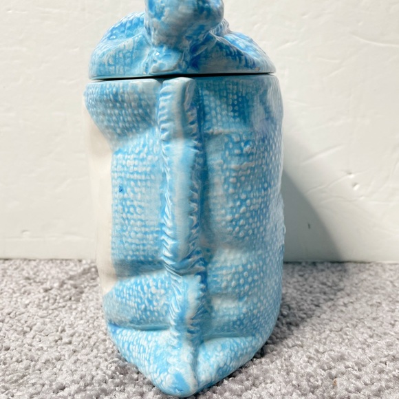 Vintage Holly Hobbie Flower Sack Ceramic Covered Jar Canister 1973 Japan - Picture 3 of 10